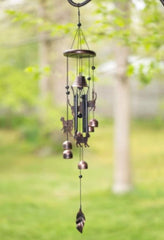 26 Bronze Cats Wind Chimes