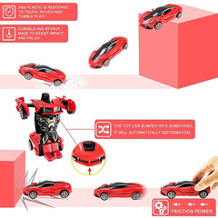 Transforming Toys Cars Robot Gift for Kids Boys/Girls-Red