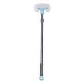 Extendable Bathroom Tub and Tile, Graphite/Aqua Bathtub Scrubber, 40.8" x 2.5" x 10"