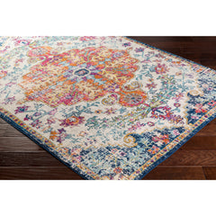 Sandhya Traditional Blue Area Rug; 3'11" x 5'7" Rectangle Blue