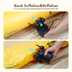 Kids Inflatable Bed Toddler Travel Bed w/ 4 Sides Portable Air Mattress