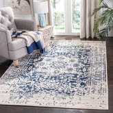 Madison Katina Traditional Area Rug, Cream/Navy, Rectangular 4' x 6'