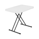 Adjustable Folding Laptop Table TV Tray, 30 inch, White