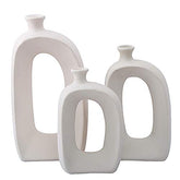 White Ceramic Vase - 3 Set Vases. Matte Design