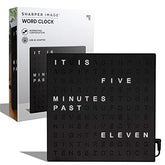 Electronic Word Clock w/ LED Light Display, USB Cord and Power Adapter, 7.75�Square Face