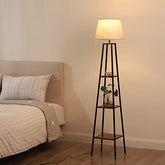 65" Farmhouse Floor Lamp w/ 3 Tiers Shelves