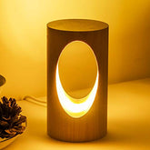 LED Wood Desk Lam, Creative Home Decor Table Lamp
