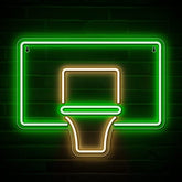 Basketball Hoop Neon Sign - Lights for Basketball Players/Fans Wall Decor