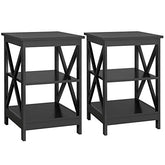 Set of 2 -3-Tier End Table for Living Room