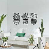 3 Pcs Cactus Metal Wall Art Decoration