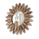 Wall Mirror Decorative 12.3 inch Rustic Wood