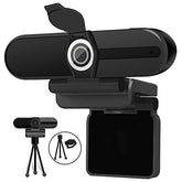 Webcam- 8MP HD Computer Camera w/ Microphone, Pro Streaming w/ Privacy Shutter & Tripod