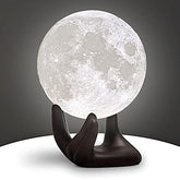3.5 inch 3D Printing Moon Lamp w/ Handstand, USB Charging & Touch Control