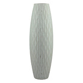 Beach Nostalgia Weathered Pale Ocean Wood Vase, Light Blue