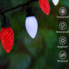 2PK Each 50 LED 49ft Extendable C9 Christmas Lights Decoration