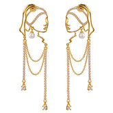 Unique Abstract face Art Earrings for Women