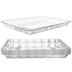 12 Disposable Plastic Serving Trays �| 9"X13" | Rectangular