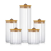 Glass Storage Jars Set of 5
