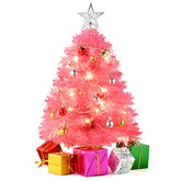 23�Mini Christmas Tree w/ Lights Ornaments & Presents