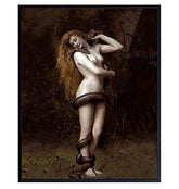 Lilith Goddess Gothic Goth Room - Woman and Snake Decorations