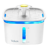 95oz/2.8L Automatic Pet Water Fountain w/ Smart Pump, 2 Replacement Filters for Cats, Dogs