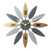 20" Large Art Silent Ticking Leaf Wall Clock