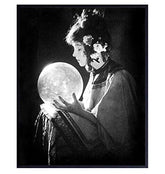 Gothic Wall Art Crystal Ball Goth Creepy Fortune Teller, Psychic