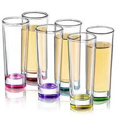 Colored Glass 2 oz. Shooter (Set of 6) Party Shot Glass