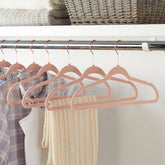 Non-Slip Velvet Clothing Hangers, 50 Pack, Pink