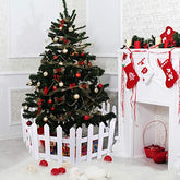 Christmas Tree Wooden Picket Fence Decoration