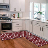 2 PCS Cushioned Anti-Fatigue Kitchen Rug, Waterproof Non-Slip