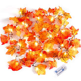 Maple Leaves Thanksgiving Decorations Lighted Fall Garland