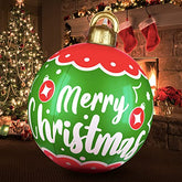 25 inch Light Up PVC Inflatable Christmas Ball Decoration