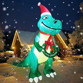 10 Ft Christmas Inflatables Dinosaur w/ LEDs