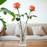 Glass Flower Vase, Small Clear Vase for Flowers, Clear Crystal Vases for Centerpieces, Bud Vases