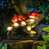 Solar Cardinal Birds Garden Statue