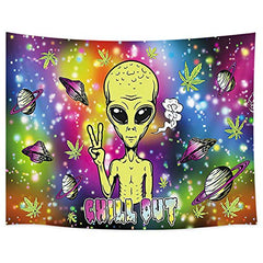 Brand New Chill Out Trippy Psychedelic Outer Nebula Galaxy Space Alien Tapestry 60X40in