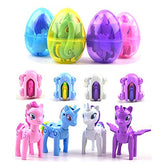 4 Pack Jumbo Unicorn Deformation Easter Eggs w/ Toys Inside for Kids