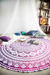 Set of 2 Boho Mandala Indian Meditation Tapestry - 72 Inches, Blue and Pink Holiday Promotional Bundle!