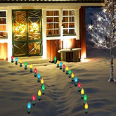 30.75ft 24 Christmas Pathway Marker String Lights w/ Stakes