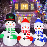 5.7FT Christmas Snowman Family Inflatables Blow Up Yard Decoration