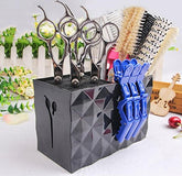 Scissors & Shear Holder, Combs Clips Desk Organizer -Black