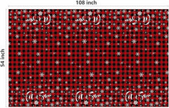 3 Pack Christmas Disposable Tablecloth, Red Black Buffalo Plaid Plastic Rectangular Table Cover 54×108 Inch