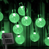Solar String Lights 60 Led 35.6 Feet Crystal Globe w/ 8 Lighting Modes