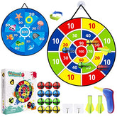 Dart Board for Kids,12 Sticky Balls,1 Toy Gun w/ 2 Dart Bullets Set