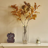 25IN 24L LED Lighted Autumn Oak Branches w/ Timer Home Decoration