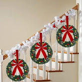Set of 3 Lighted Christmas Wreaths