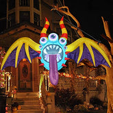 4.4 FT Halloween Inflatable Hanging Bat w/ 5 Eyes & LEDs