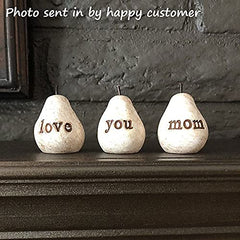 White Love You Mom Pears for Mothers Day/Birthday Gift