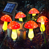 Set of 6 Solar Mushroom Lights Garden Outdoor Decoration